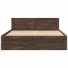 Cadre de lit tête de lit sans matelas chêne marron 160x200 cm 