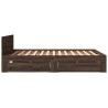 Cadre de lit tête de lit sans matelas chêne marron 160x200 cm 