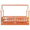 Cadre de lit enfants avec tiroirs sans matelas 90x200 cm bois 