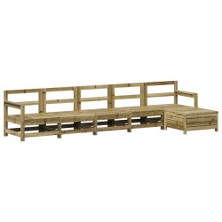 Salon de jardin 6 pcs bois de pin imprégné 