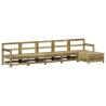 Salon de jardin 6 pcs bois de pin imprégné 