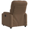 Fauteuil inclinable de massage électrique marron tissu 