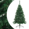 Sapin de Noël artificiel moitié avec support vert 120 cm PVC 
