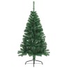 Sapin de Noël artificiel moitié avec support vert 120 cm PVC 
