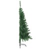 Sapin de Noël artificiel moitié avec support vert 120 cm PVC 