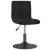 Chaises pivotantes à manger lot de 6 noir velours 