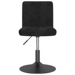 Chaises pivotantes à manger lot de 6 noir velours 