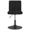 Chaises pivotantes à manger lot de 6 noir velours 