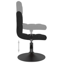 Chaises pivotantes à manger lot de 6 noir velours 