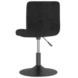 Chaises pivotantes à manger lot de 6 noir velours 