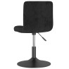 Chaises pivotantes à manger lot de 6 noir velours 