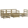 Salon de jardin 6 pcs bois de pin imprégné 