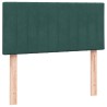 Sommier à lattes de lit et matelas vert foncé 80x220 cm velours 