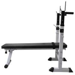 Banc d'entraînement et support de poids jeu d'haltères 60,5 kg 