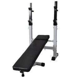 Banc d'entraînement et support de poids jeu d'haltères 60,5 kg 