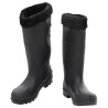 Bottes de pluie avec chaussettes amovibles noir taille 39 PVC 