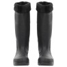Bottes de pluie avec chaussettes amovibles noir taille 39 PVC 