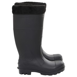 Bottes de pluie avec chaussettes amovibles noir taille 39 PVC 