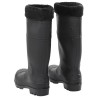 Bottes de pluie avec chaussettes amovibles noir taille 39 PVC 