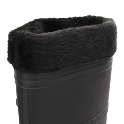 Bottes de pluie avec chaussettes amovibles noir taille 39 PVC 