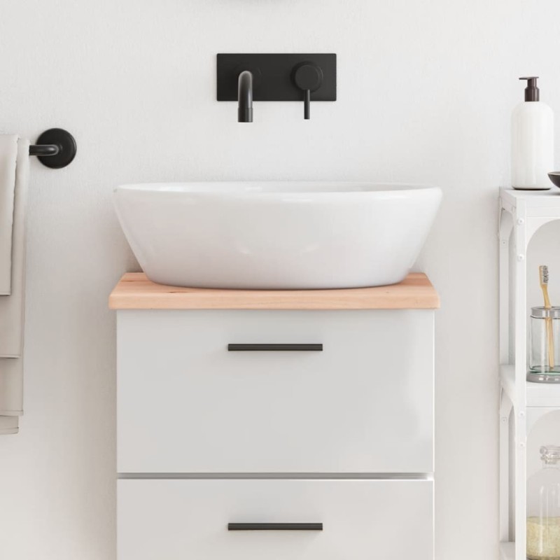 Comptoir de salle de bain 40x30x2 cm bois massif non traité 