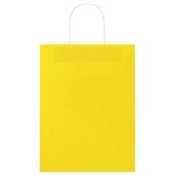 Sacs en papier 50 pcs avec poignées jaune 26x12x35 cm 
