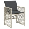 Ensemble à manger de jardin et coussins 9 pcs gris clair rotin 