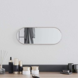 Miroir mural Argenté 40x15 cm Ovale 