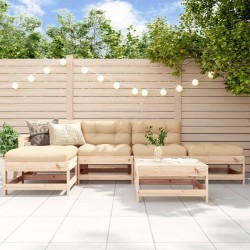 Salon de jardin 6 pcs Bois de pin massif 