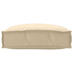 Coussin de palette pour siège Beige 50x50x12 cm Tissu Oxford 