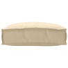Coussin de palette pour siège Beige 50x50x12 cm Tissu Oxford 