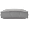 Coussin de palette pour siège Gris 50x50x12 cm Tissu Oxford 