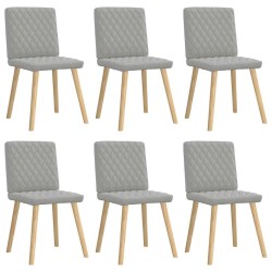 Chaises à manger lot de 6 gris nuage tissu 