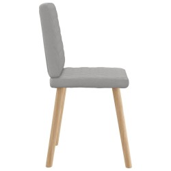 Chaises à manger lot de 6 gris nuage tissu 