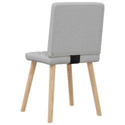 Chaises à manger lot de 6 gris nuage tissu 