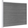 Ensemble de panneau de clôture WPC 353x146 cm Gris   