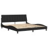 Cadre de lit avec LED sans matelas noir 180x200 cm velours 