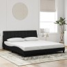Cadre de lit avec LED sans matelas noir 180x200 cm velours 