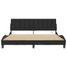 Cadre de lit avec LED sans matelas noir 180x200 cm velours 