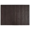 Tapis rectangulaire marron foncé 70x100 cm bambou 