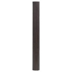 Tapis rectangulaire marron foncé 70x100 cm bambou 