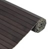 Tapis rectangulaire marron foncé 70x100 cm bambou 