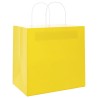 Sacs en papier 50 pcs avec poignées jaune 26x17x25 cm 