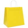 Sacs en papier 50 pcs avec poignées jaune 26x17x25 cm 