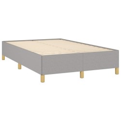 Sommier à lattes de lit et matelas gris clair 120x190 cm tissu 
