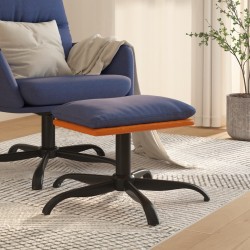 Repose-pied Bleu 60x60x36 cm Tissu et similicuir 