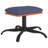 Repose-pied Bleu 60x60x36 cm Tissu et similicuir 