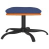 Repose-pied Bleu 60x60x36 cm Tissu et similicuir 