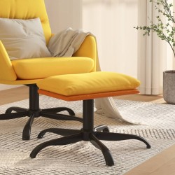 Repose-pied Jaune moutarde 60x60x36 cm Tissu et similicuir 