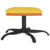 Repose-pied Jaune moutarde 60x60x36 cm Tissu et similicuir 